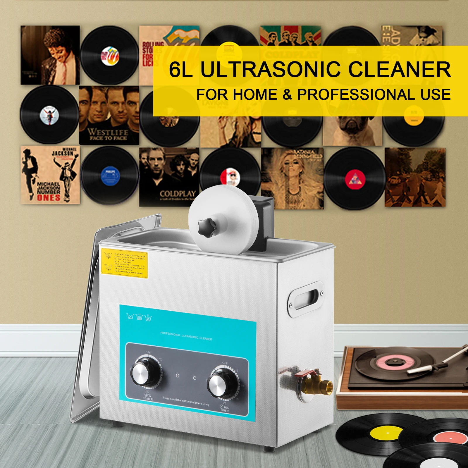 SIHAO 6L Ultrasonic Vinyl Reco - Vinyl Record Cleaner ulasan dan harga