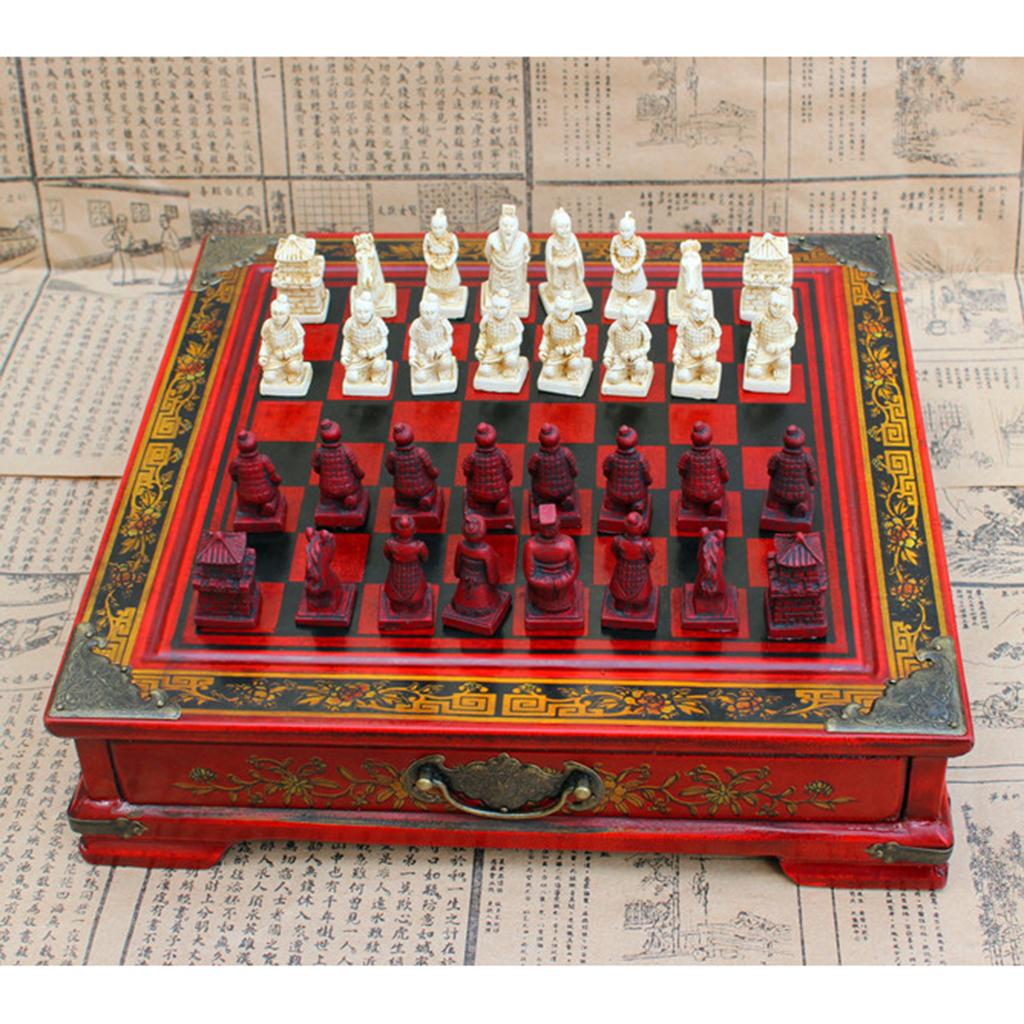 Chinese Chess Set Resin Antiqu - Vintage Collectible Board Games ulasan dan harga
