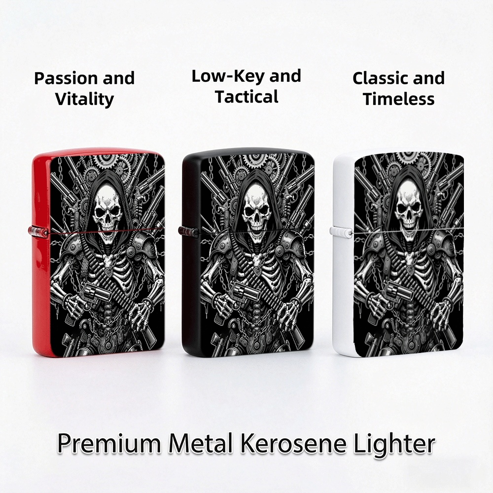 Flip Top Lighter Steampunk Ske - Vintage Collectible Guns ulasan dan harga
