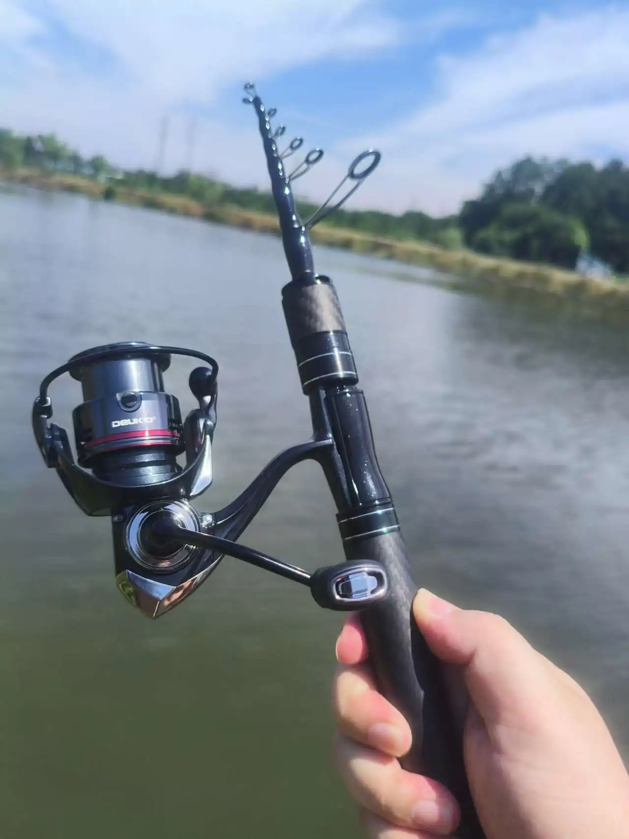 DEUKIO 1.68/1.8M Fishing Rod R - Developing Tank Reel ulasan dan harga