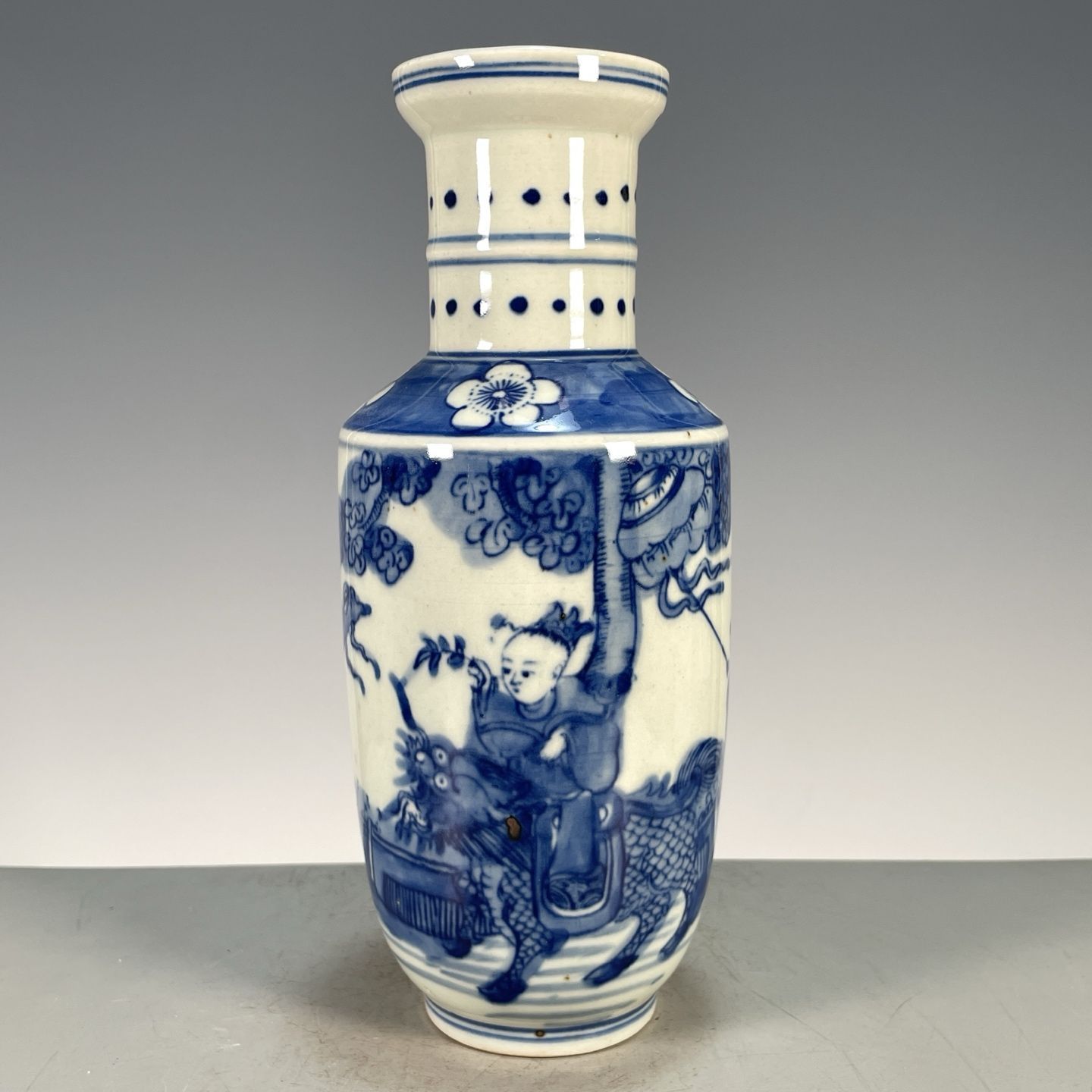 Blue and White Porcelain Roule - Vintage Collectible Pottery ulasan dan harga