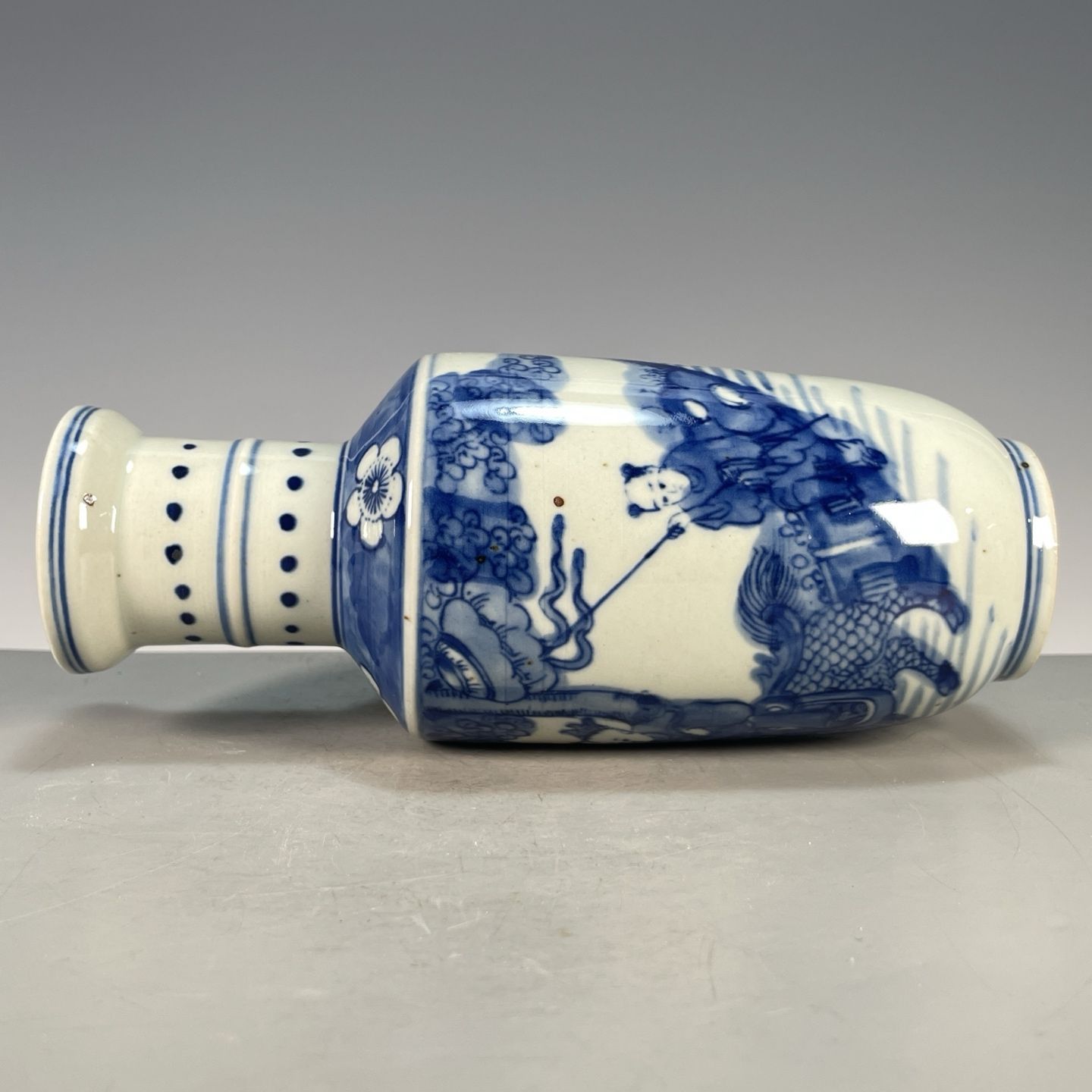 Blue and White Porcelain Roule - Vintage Collectible Pottery ulasan dan harga