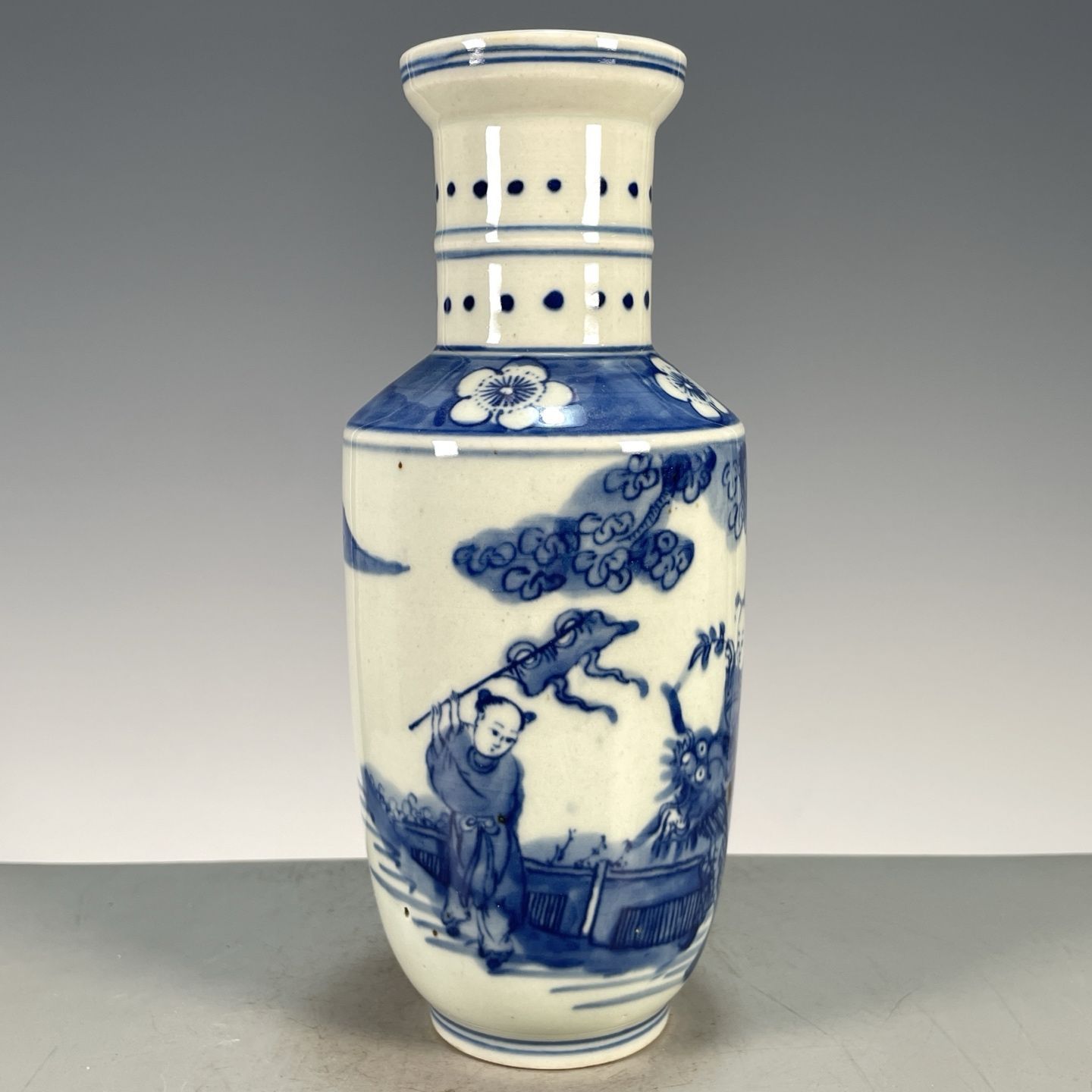 Blue and White Porcelain Roule - Vintage Collectible Pottery ulasan dan harga