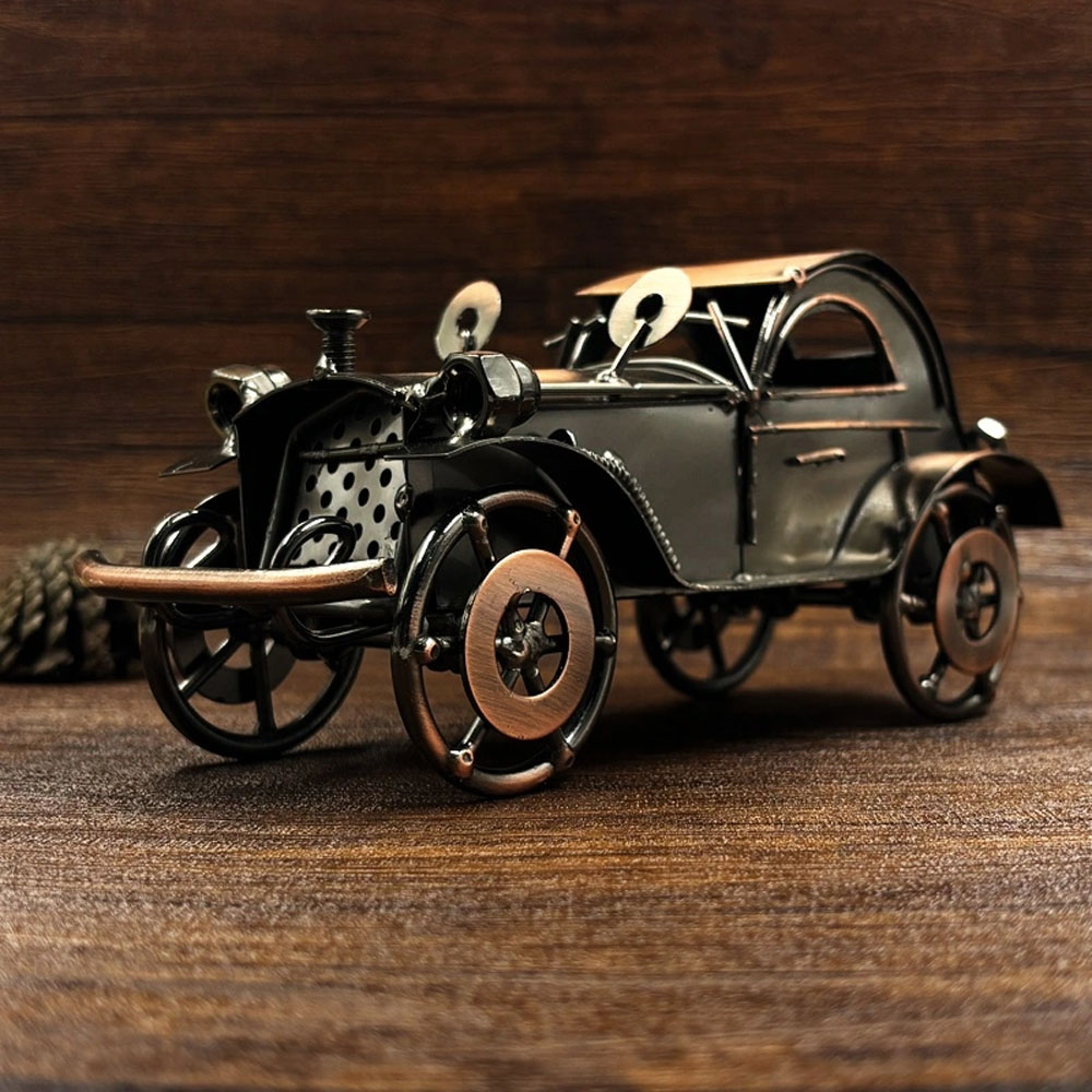 Antique Iron Car Model Ornamen - Vintage Collectible Cars ulasan dan harga