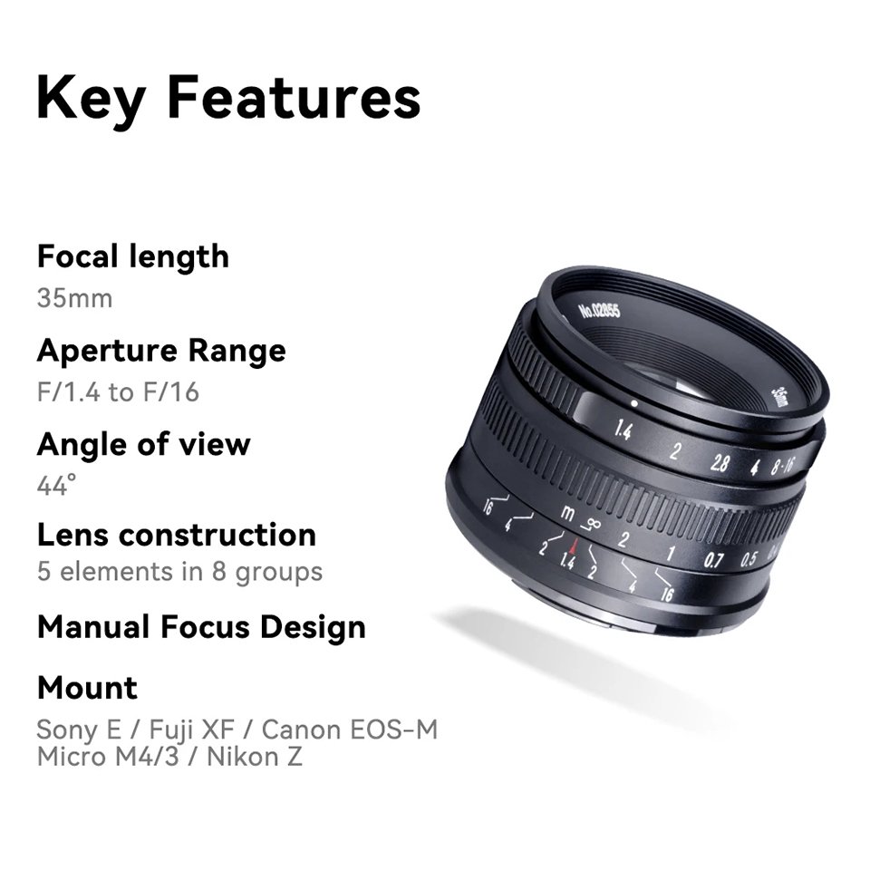 7artisans APS-C 35mm F1.4 Larg - Film Camera 35Mm ulasan dan harga