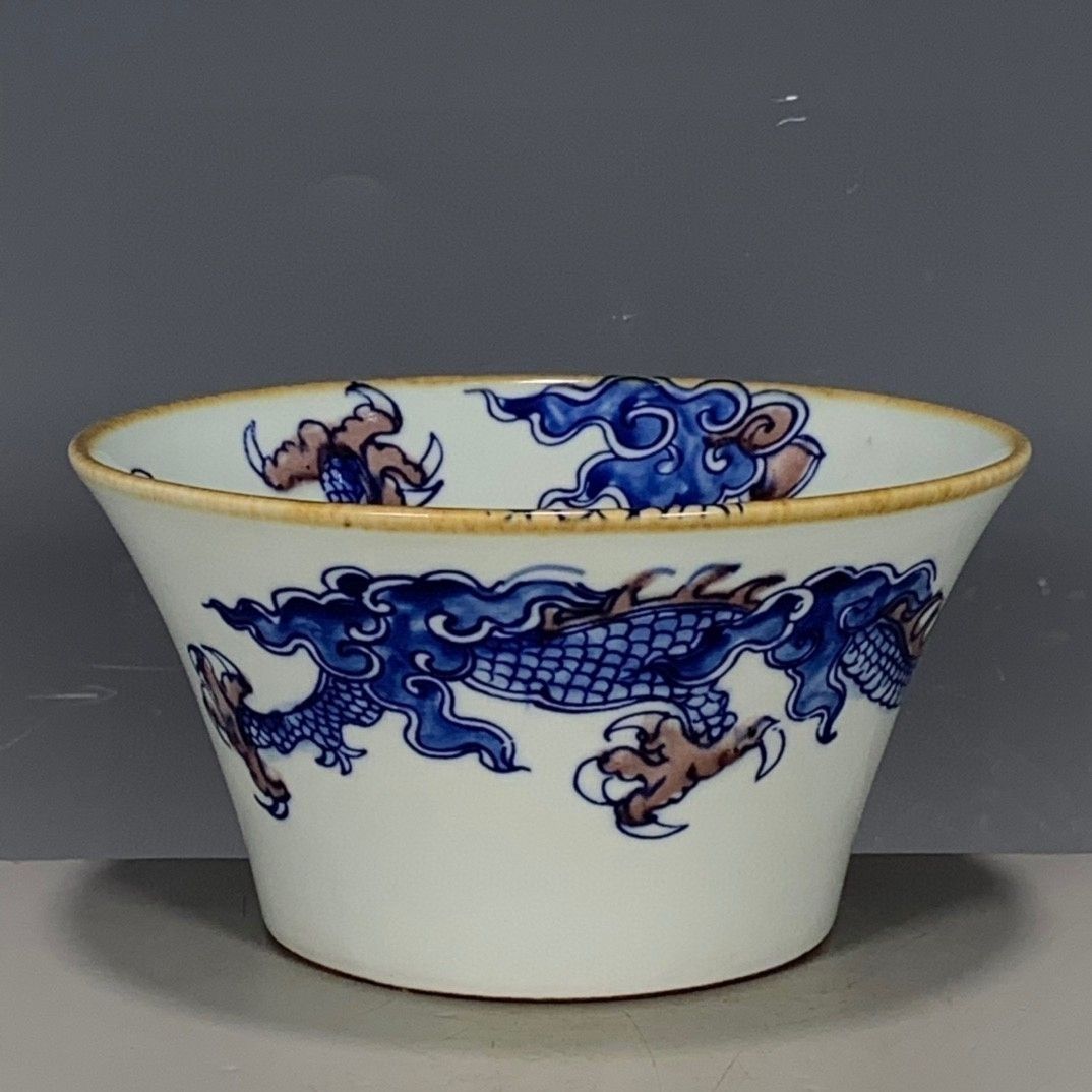 Qing Kangxi Style Blue & Coppe - Vintage Collectible Pottery ulasan dan harga