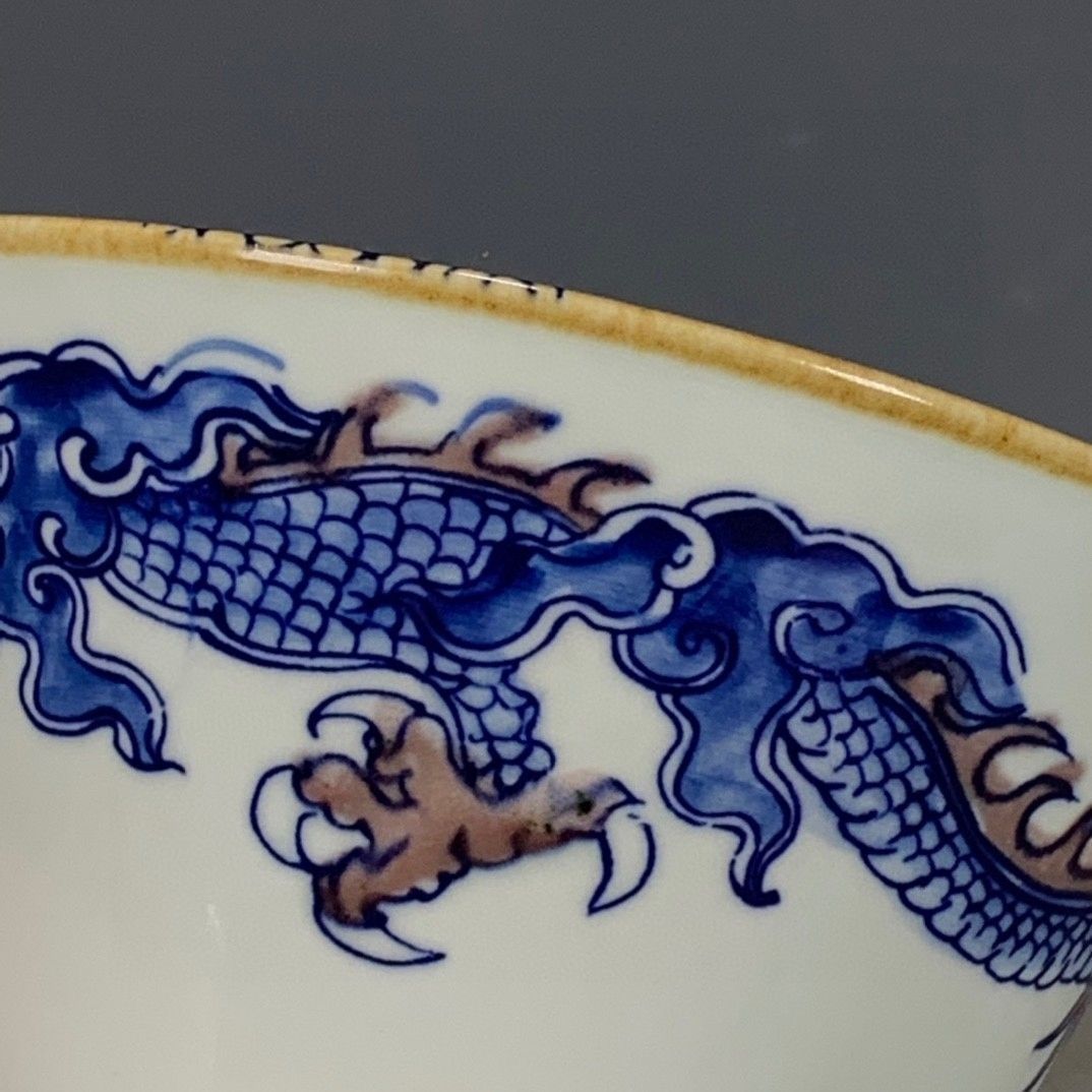 Qing Kangxi Style Blue & Coppe - Vintage Collectible Pottery ulasan dan harga
