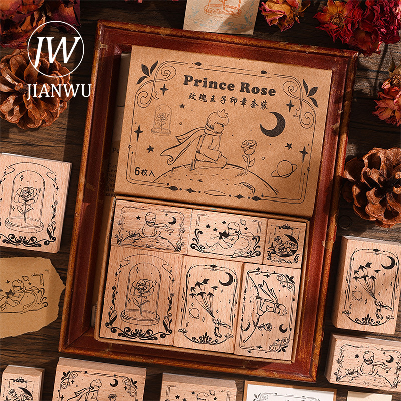 JIANWU 6 Pcs/set Rose Prince S - Vintage Collectible Magazines ulasan dan harga