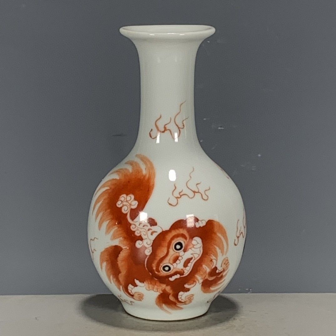 Vintage Chinese Wucai Iron Red - Vintage Collectible Pottery ulasan dan harga