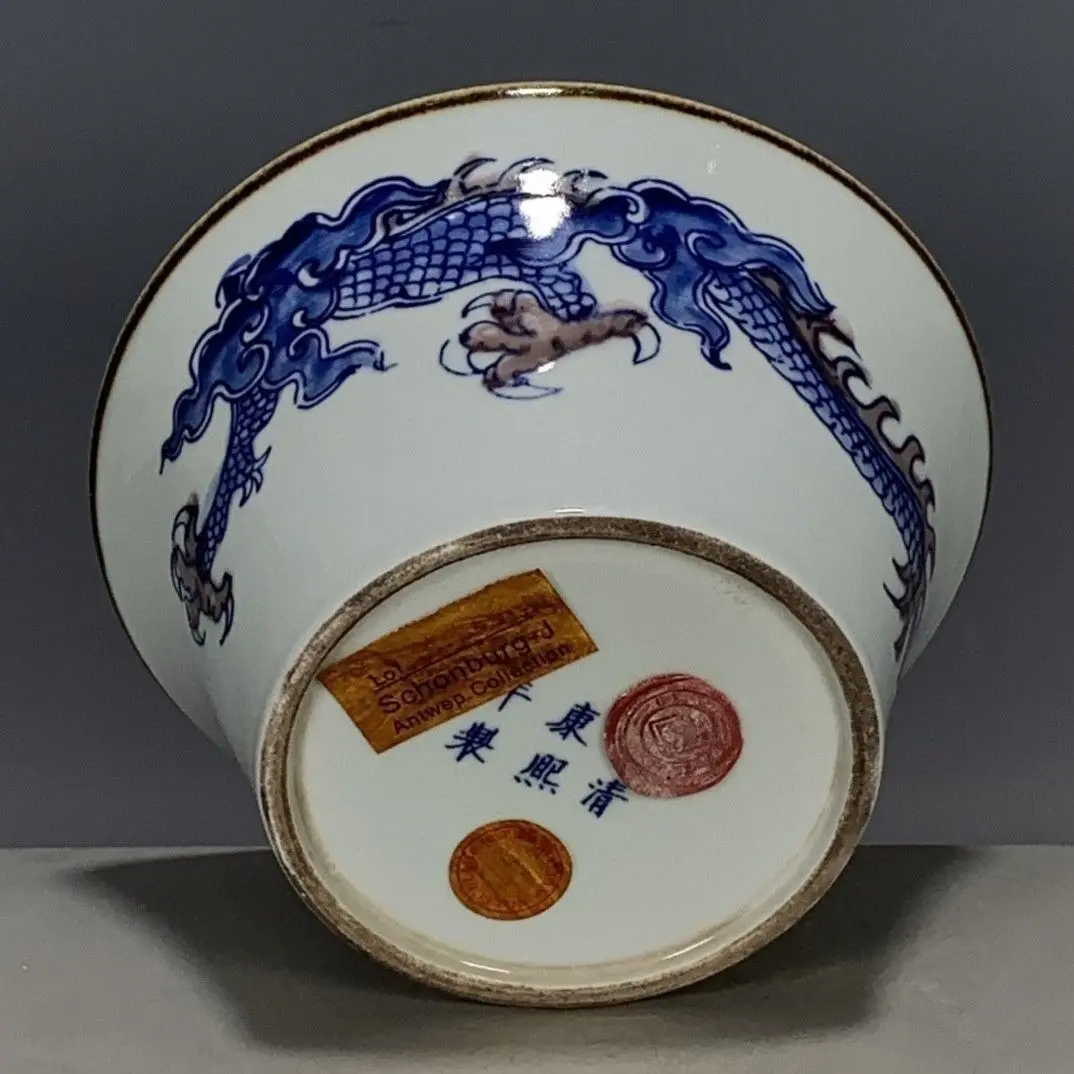 Qing Kangxi Style Blue & Coppe - Vintage Collectible Pottery ulasan dan harga