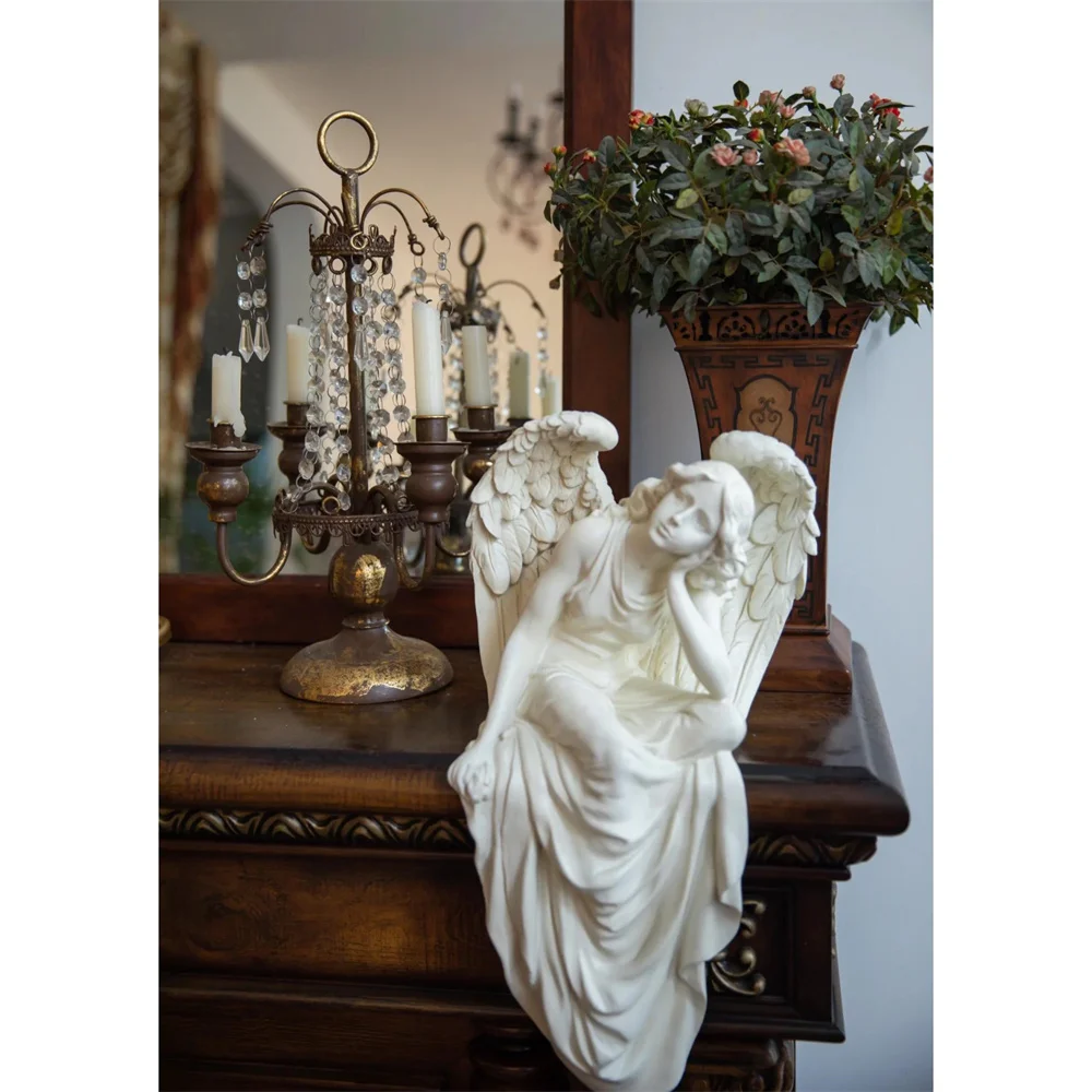 Retro European Angel Resin Sta - Vintage Collectible Pottery ulasan dan harga