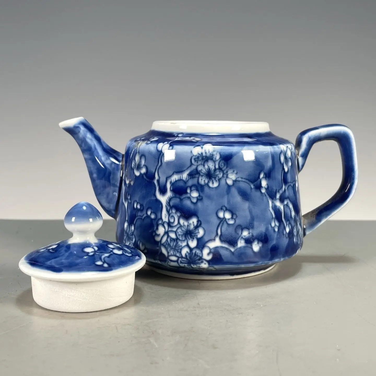 Hand Painted Blue White Flat P - Vintage Collectible Pottery ulasan dan harga